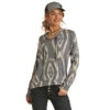 Rock & Roll Denim Women'sAztec Print Pullover