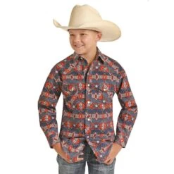 Dale Brisby Boys Aztec Print Shirt