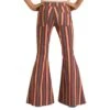 Girls Rock & Roll Denim Striped Bell Bottom