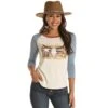 Rock & Roll Denim Women'sBaseball Graphic Tee