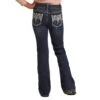 Rock & Roll Denim Girl's Extra Stretch Dark Wash Bootcut Jeans -Rock & Roll 152442 default l