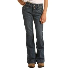 Girl's Rock & Roll Denim Dark Wash Trouser