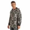 Rock & Roll Denim Men's Aztec Grey Hoodie P8H1534 -Rock & Roll 1534 front