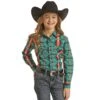 Rock & Roll Denim N Girls Snap Shirt With Aztec Print -Rock & Roll 156107 default l