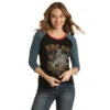 Rock & Roll Denim Women's Graphic Baseball Tee