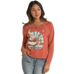 Rock & Roll Denim Women's Roll Graphic Pullover
