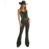 Rock & Roll Denim Black Patched High Rise Flares -Rock & Roll 158009 default l