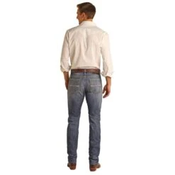 Rock N Roll Cowboy Embroidered Revolver Jeans