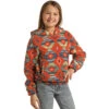 Rock & Roll Denim Girls All Over Print Plush Hoodie