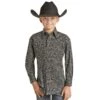 Rock & Roll Denim Boys Long Sleeve Paisley Snap