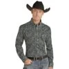 Rock N Roll Cowboy Charcoal Paisley Print Button-Down -Rock & Roll 159302 default l