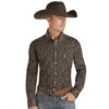 Rock N Roll Cowboy Brown Paisley Print Button-Down Shirt -Rock & Roll 159304 default l