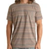 Rock N Roll Cowboy Charcoal Striped T-Shirt