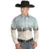 Rock N Roll Cowboy Men's Panhandle Wild Horse Snap Shirt -Rock & Roll 159498 default l