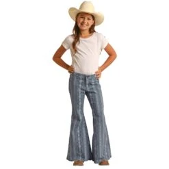 Rock & Roll Denim Arizona Blue Aztec Bell Bottoms