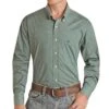 Rock N Roll Cowboy Teal Geometric Print Button Down -Rock & Roll 159545 default l