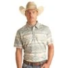 Rock N Roll Cowboy Men's Aztec Print Polo