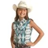 Rock & Roll Denim N Girls Sleeveless Aztec Snap Shirt -Rock & Roll 162782 default l