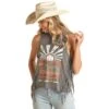 Rock & Roll Denim N Womens Graphic Tank With Fringe -Rock & Roll 162825 default l