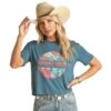 Rock & Roll Denim And Womens Boxy Tee With Western Graphic -Rock & Roll 163105 default l