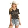 Rock & Roll Cowgirl Girl's "Cowboys And Cocktails" Graphic T-Shirt 49T3241 -Rock & Roll 49T3241 A