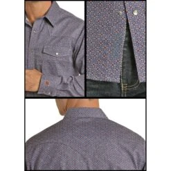 Rock & Roll Cowboy Men's Blue Fire Resistant Long Sleeve Shirt B2S6564 -Rock & Roll 57 63ab8dfb 0711 4985 9cea 690a6f68bcde