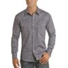Rock & Roll Cowboy Men's Blue Fire Resistant Long Sleeve Shirt B2S6564