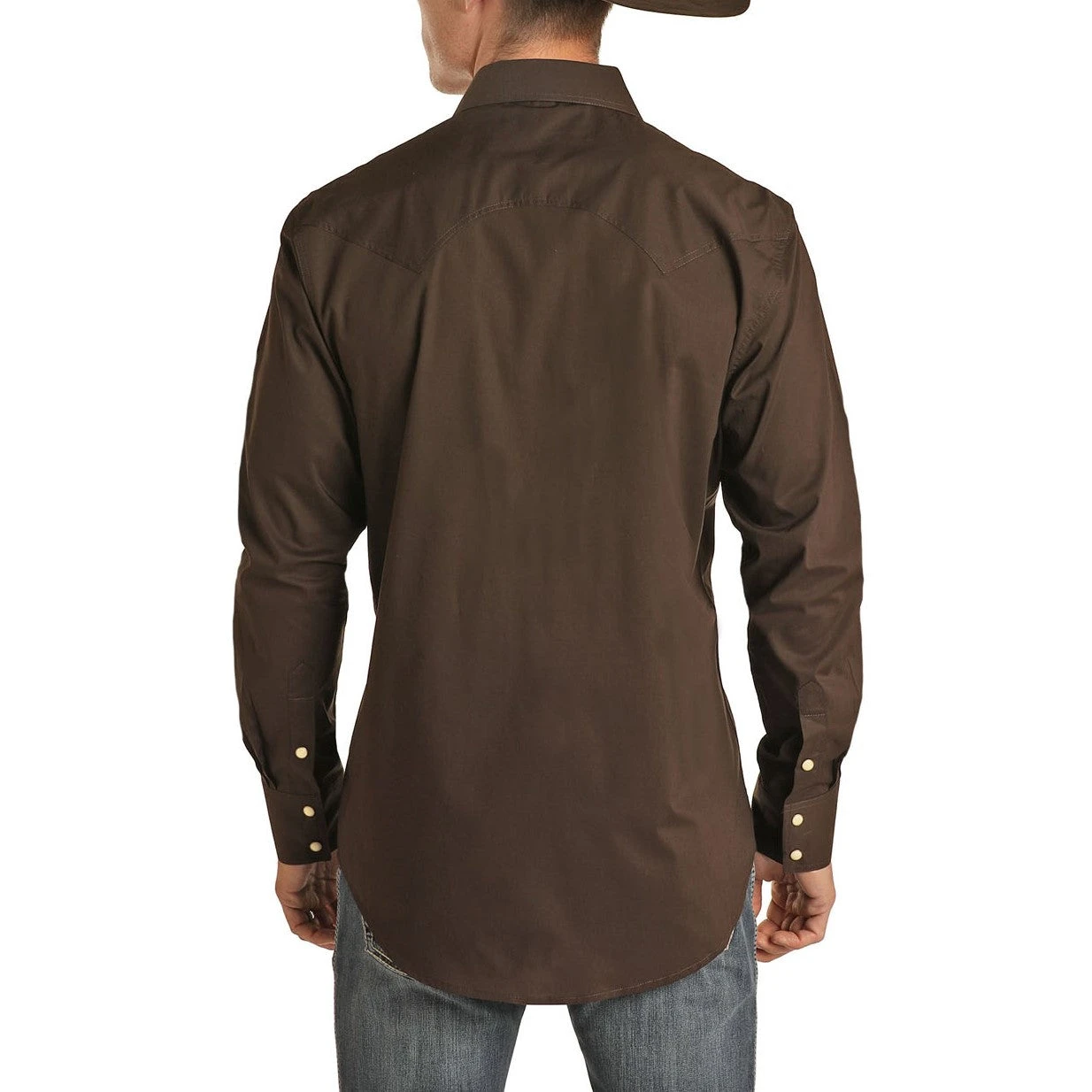 Rock & Roll Cowboy Men's Western Style Brown Long Sleeve Shirt B2S1312 4 Rock & Roll Cowboy Men's Western Style Brown Long Sleeve Shirt B2S1312 - Image 2