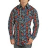 Rock & Roll Cowboy Boy's Aztec Print Long Sleeve Button Down Shirt B8S1302 -Rock & Roll B8S1302