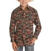 Rock & Roll Cowboy Children's Snap Novelty Print Black Shirt B8S8103 -Rock & Roll B8S8103Z