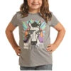 Rock & Roll Cowgirl® Girl's Horse Sunset Graphic Grey T-Shirt G3T3348 -Rock & Roll G3T3348
