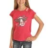 Rock & Roll Cowgirl Children's Cow Graphic Pink T-Shirt G3T8121 -Rock & Roll G3T8121Z