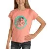 Rock & Roll Cowgirl Children's Horse Graphic Pink T-Shirt G3T8123 -Rock & Roll G3T8123Z