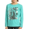 Rock & Roll Cowgirl Girls Horse Graphic Long Sleeve Teal T-Shirt G4T3315 -Rock & Roll G4T3315