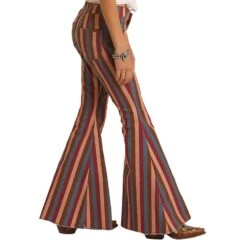 Girls Rock & Roll Denim Striped Bell Bottom -Rock & Roll G5B1706 2