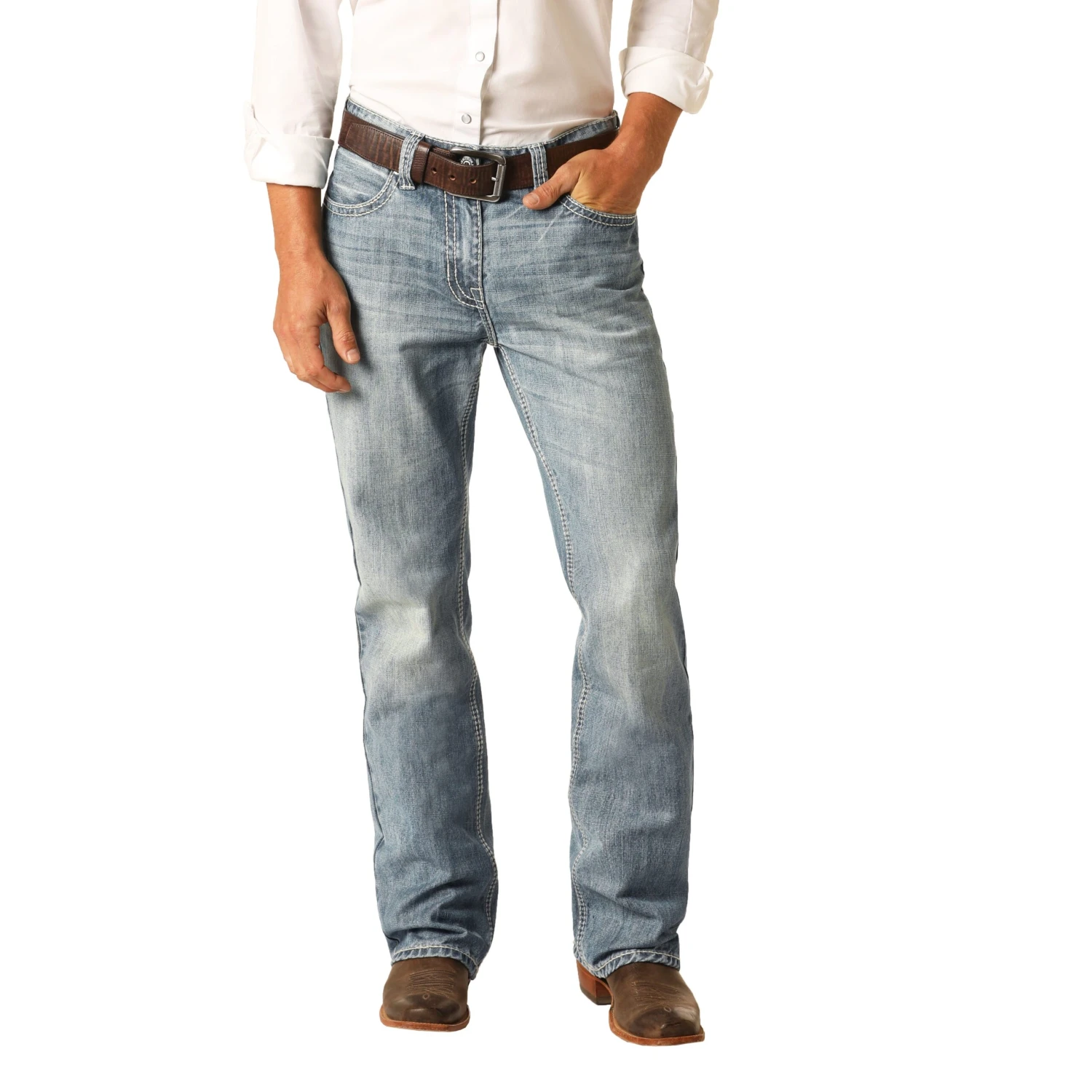 Rock & Roll Denim Men's Double Barrel Straight Leg Jeans M0S8272 4 Rock & Roll Denim Men's Double Barrel Straight Leg Jeans M0S8272 - Image 2