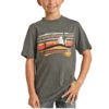 Rock & Roll Cowboy Desert Graphic Charcoal Grey T-Shirt P3T1524 -Rock & Roll P3T1524
