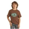 Rock & Roll® Children's Dale Brisby Brown Short Sleeve T-Shirt P3T2620 -Rock & Roll P3T2620