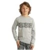 Rock & Roll Denim Boy's Aztec Graphic Grey Long Sleeve T-Shirt P4T2612 -Rock & Roll P4T2612