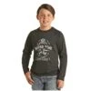 Rock & Roll Cowboy® Boy's Black Long Sleeve Graphic T-Shirt P4T2619 -Rock & Roll P4T2619