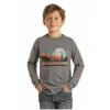 Rock & Roll® Children's Graphic Dark Grey Long Sleeve T-Shirt P4T2622 -Rock & Roll P4T2622 21c0eae9 e70e 44b7 a05d 2b5b04c5ee78