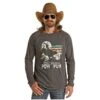Rock & Roll Denim Men's Dale Brisby Bull Riding Graphic T-Shirt P8-2617 -Rock & Roll P8 2617