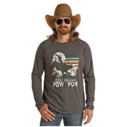Rock & Roll Denim Men's Dale Brisby Bull Riding Graphic T-Shirt P8-2617