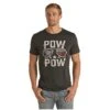 Rock & Roll Cowboy® Men's Dale Brisby "Pow Pow" Black T-Shirt P9-3362