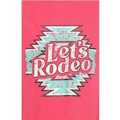 Rock & Roll® Girls Let's Rodeo Aztec Hot Pink Graphic T-shirt G3T3345 -Rock & Roll R8S3264 2