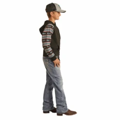 Rock & Roll Denim® Youth Boy's Medium Vintage Bootcut Jeans RRBD0BR0LE -Rock & Roll RRBD0BR0LE 2