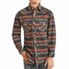 Rock & Roll Cowboy® Youth Boy's Navy Aztec Snap Up Shirt RRBSOSR08U -Rock & Roll RRBSOSR08U