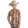 Rock & Roll Cowboy Kid's Aztec Poplin Print Snap Shirt RRBSOSRZ0Z-12 -Rock & Roll RRBSOSRZ0Z 12