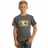 Rock & Roll Denim Kid's Cow Skull Charcoal T-Shirt RRBT21R062-02 -Rock & Roll RRBT21R062 02 1