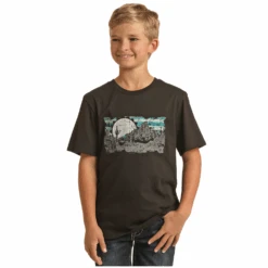 Rock & Roll® Youth Boy's Desert Print Black T-Shirt RRBT21R065-01